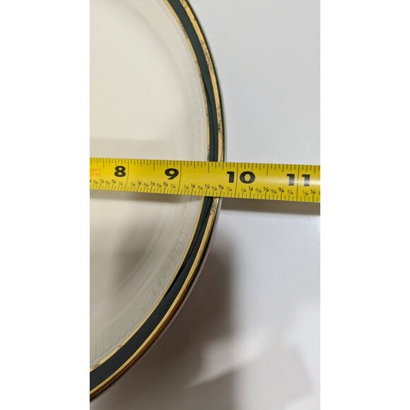 Vintage Syracuse China Oval Serving Platter Green Gold Trim - Picture 11 of 12